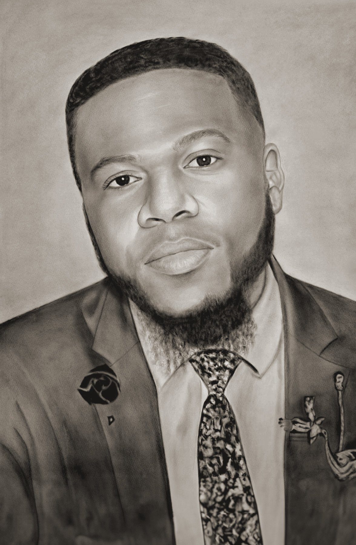 Charcoal portrait example
